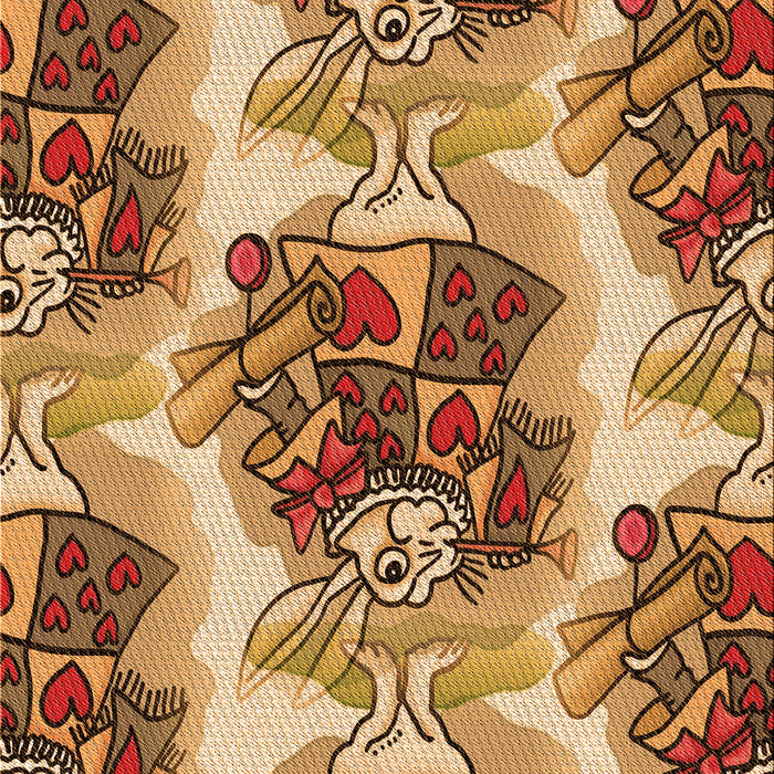 Patterned Yellow Orange Rug, pat3109org