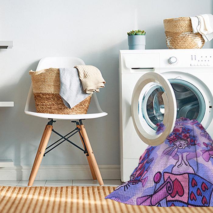 Machine Washable Transitional Bright Lilac Purple Rug in a Washing Machine, wshpat3109pur