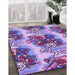 Machine Washable Transitional Bright Lilac Purple Rug in a Family Room, wshpat3109pur