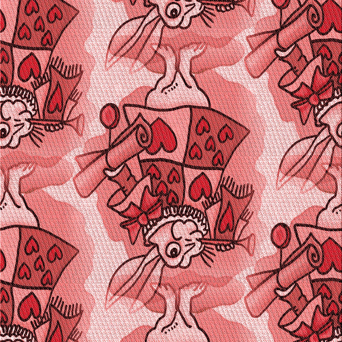 Patterned Light Coral Pink Rug, pat3109rd