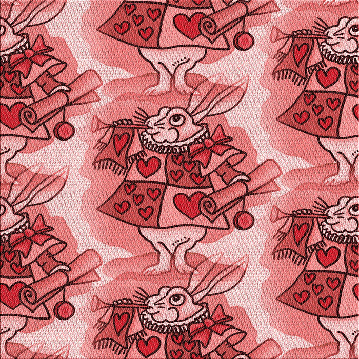 Round Patterned Light Coral Pink Rug, pat3109rd