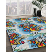 Patterned Gray Novelty Rug, pat3109