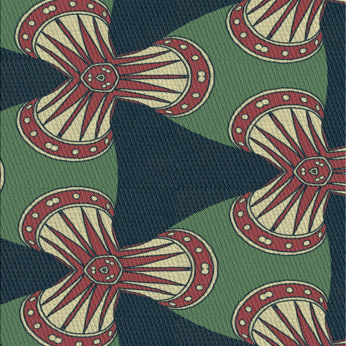 Patterned Charcoal Black Novelty Rug, pat310