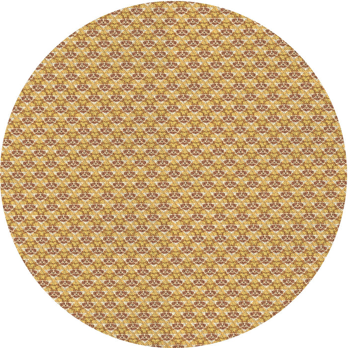 Square Machine Washable Transitional Chrome Gold Yellow Rug in a Living Room, wshpat311brn