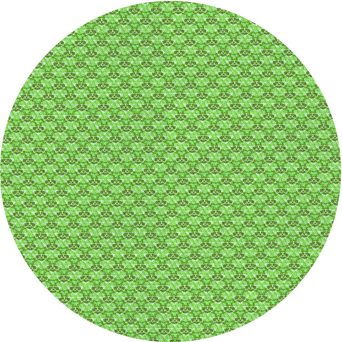 Square Machine Washable Transitional Emerald Green Rug in a Living Room, wshpat311grn