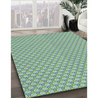Patterned Green Rug, pat311lblu