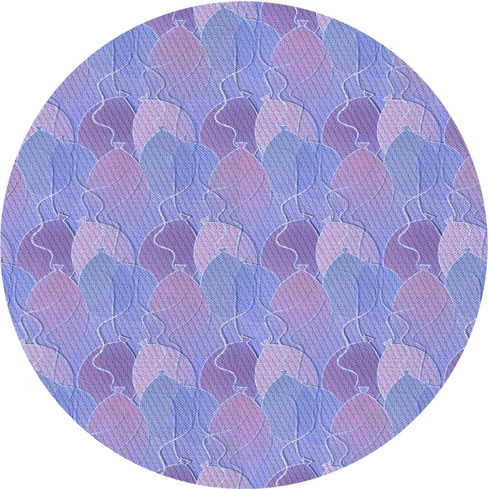 Square Patterned Medium Slate Blue Rug, pat3110blu