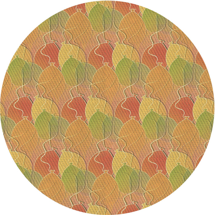 Square Patterned Yellow Rug, pat3110brn