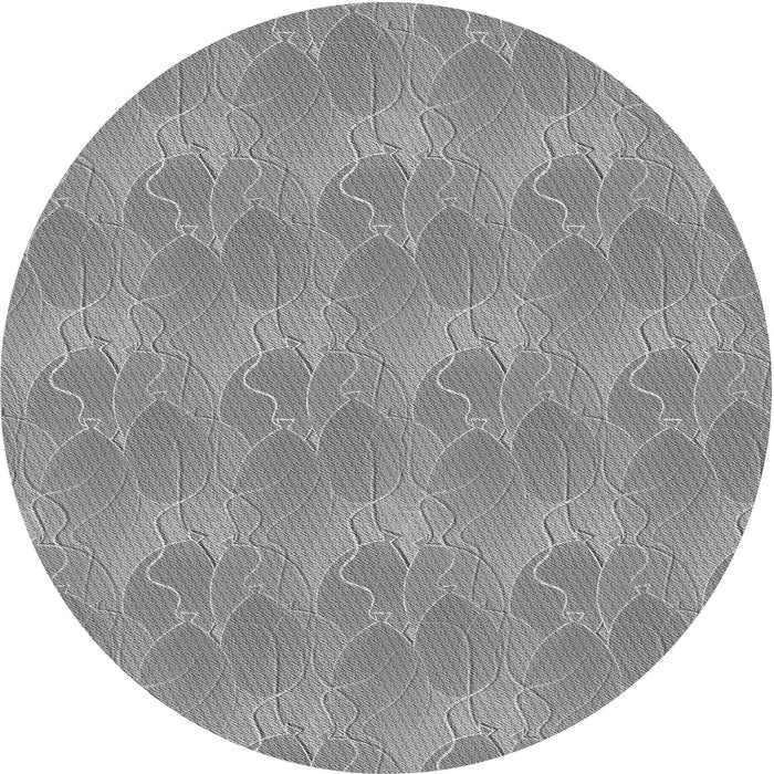 Square Patterned Silver Gray Rug, pat3110gry