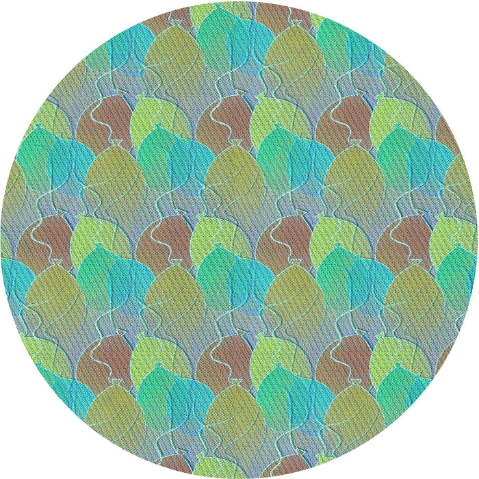 Square Machine Washable Transitional Khaki Green Rug in a Living Room, wshpat3110lblu