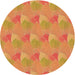 Square Patterned Orange Red Orange Rug, pat3110org