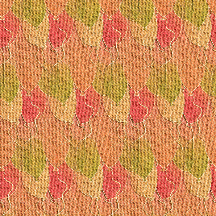 Patterned Orange Red Orange Rug, pat3110org
