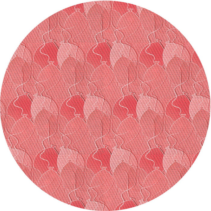 Square Patterned Ruby Red Rug, pat3110rd