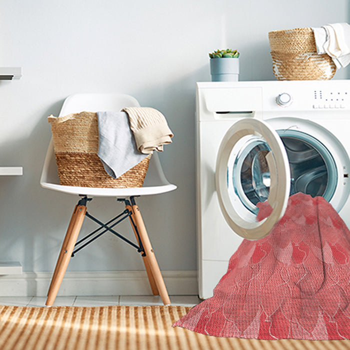 Machine Washable Transitional Ruby Red Rug in a Washing Machine, wshpat3110rd
