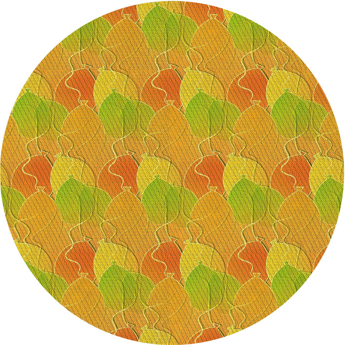 Square Machine Washable Transitional Neon Orange Rug in a Living Room, wshpat3110yw