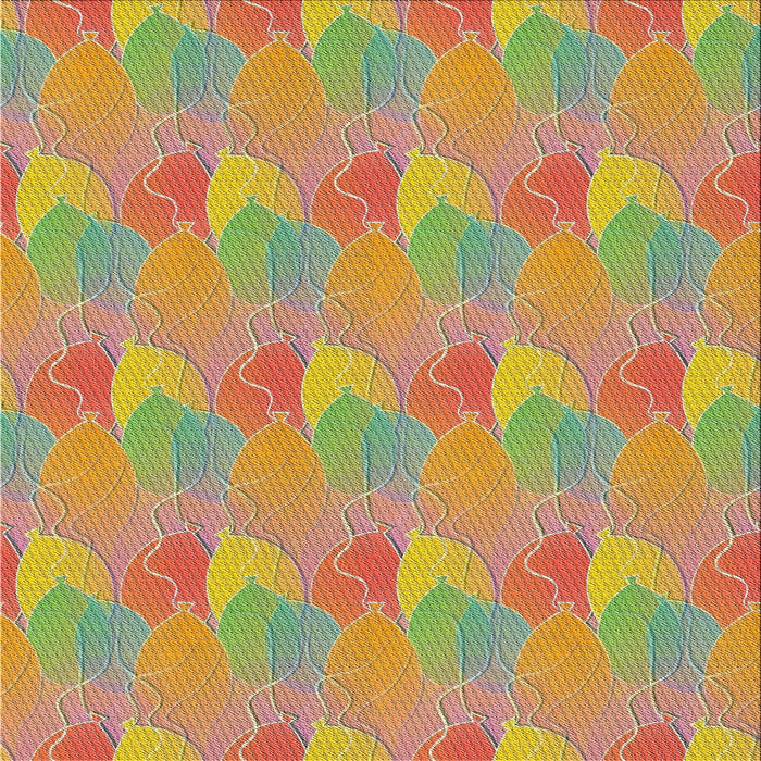 Square Patterned Red Novelty Rug, pat3110