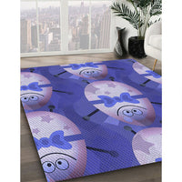 Patterned Purple Mimosa Purple Rug, pat3111blu