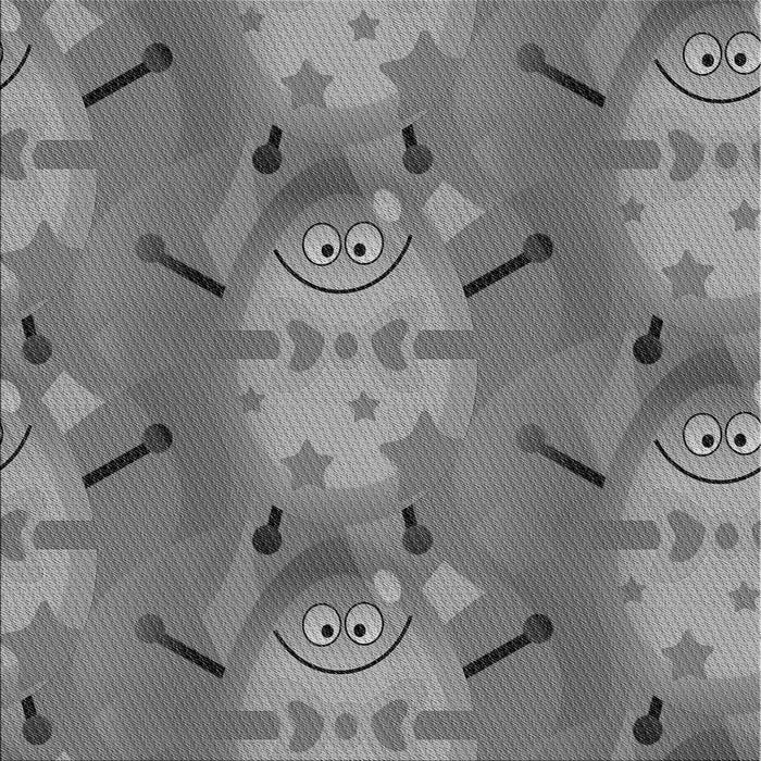 Round Patterned Ash Gray Rug, pat3111gry