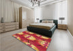 Patterned Orange Rug in a Bedroom, pat3111org