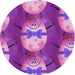 Square Patterned Orchid Purple Rug, pat3111pur