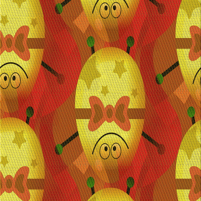 Patterned Neon Red Rug, pat3111yw