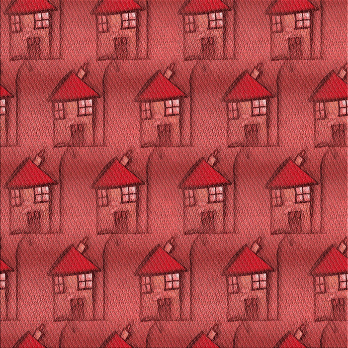 Round Patterned Red Rug, pat3112rd