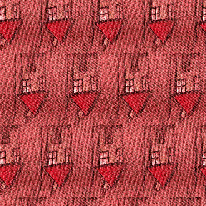 Patterned Red Rug, pat3112rd