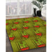 Machine Washable Transitional Pistachio Green Rug in a Family Room, wshpat3112yw