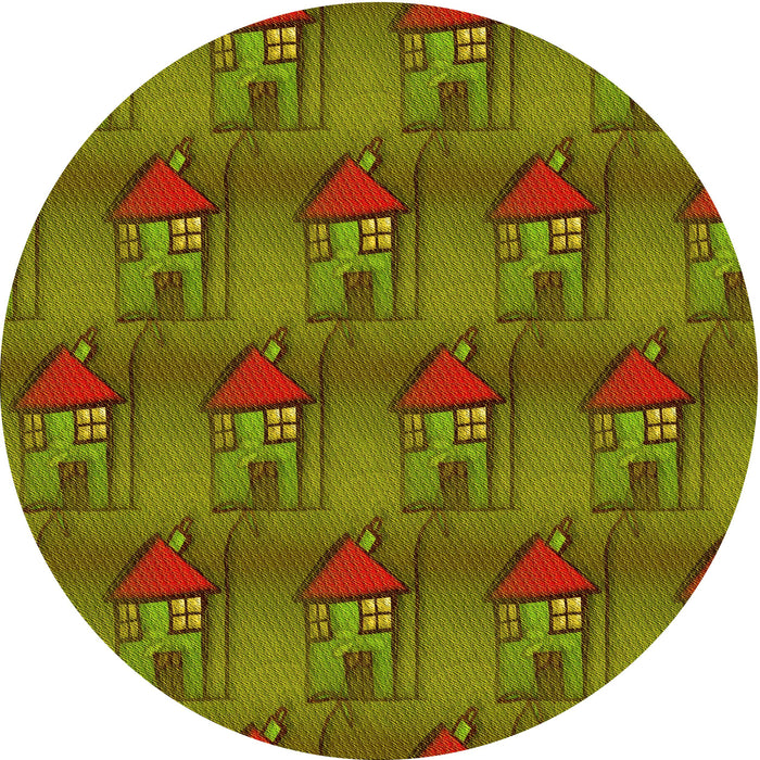 Square Machine Washable Transitional Pistachio Green Rug in a Living Room, wshpat3112yw