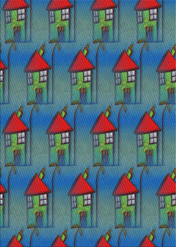 Patterned Seafoam Green Novelty Rug, pat3112