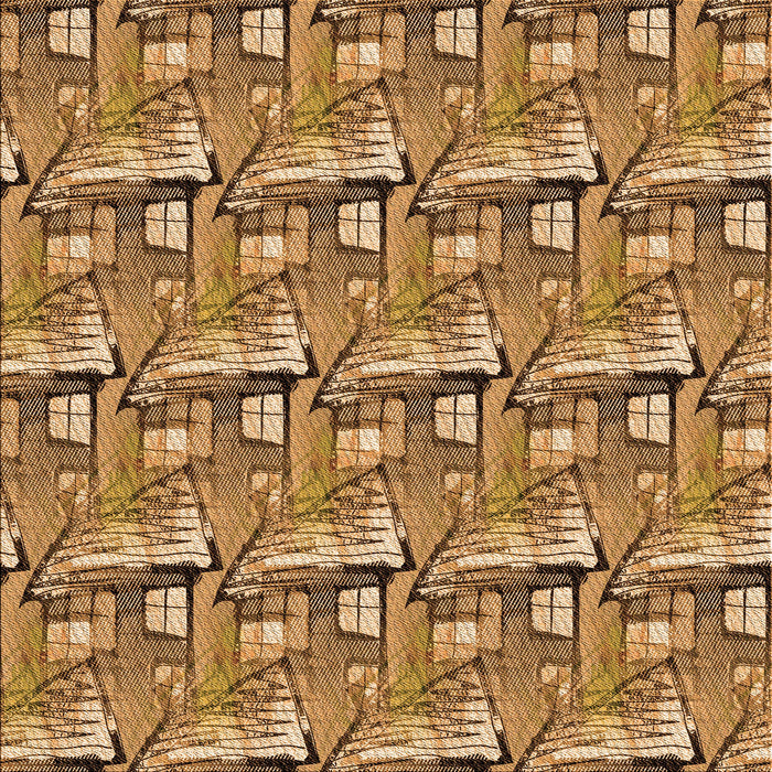 Round Machine Washable Transitional Saddle Brown Rug, wshpat3113org