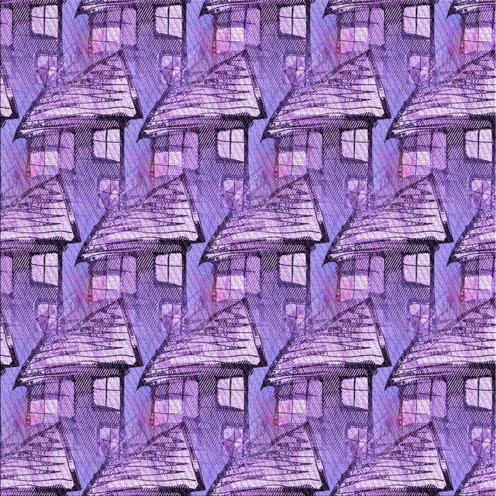 Round Patterned Bright Lilac Purple Rug, pat3113pur