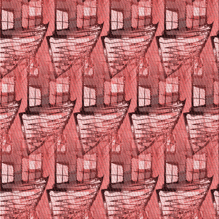 Patterned Light Coral Pink Rug, pat3113rd