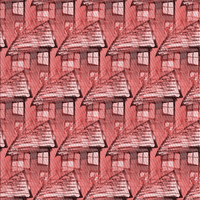 Round Patterned Light Coral Pink Rug, pat3113rd