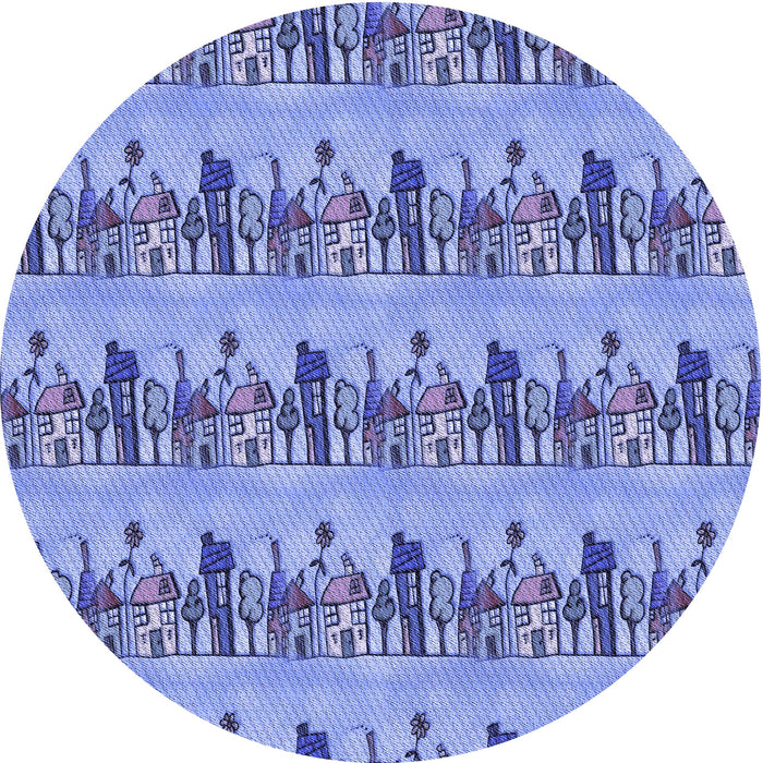 Square Patterned Sky Blue Rug, pat3114blu