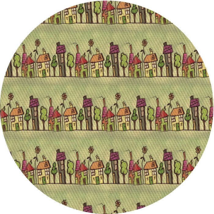 Square Patterned Oak Brown Rug, pat3114brn