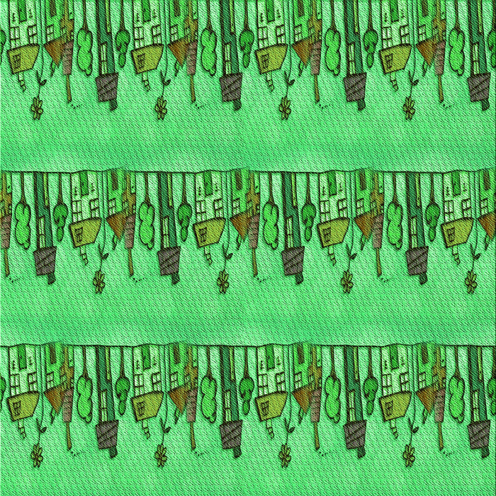 Patterned Forest Green Rug, pat3114grn