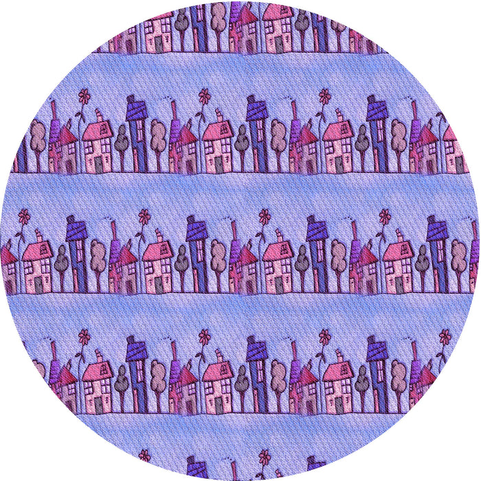 Square Patterned Purple Violet Purple Rug, pat3114pur