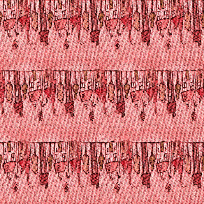 Patterned Light Coral Pink Rug, pat3114rd