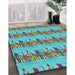 Machine Washable Transitional Celeste Blue Rug in a Family Room, wshpat3114