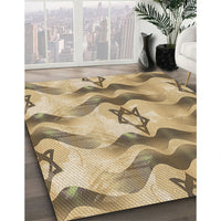 Patterned Brown Rug, pat3115brn