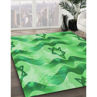 Patterned Green Rug, pat3115grn