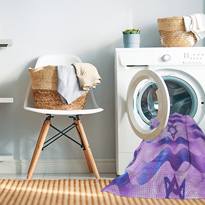 Machine Washable Transitional Mauve Purple Rug in a Washing Machine, wshpat3115pur