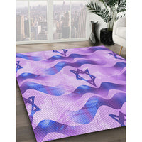 Patterned Mauve Purple Rug, pat3115pur