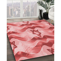 Patterned Pastel Pink Rug, pat3115rd