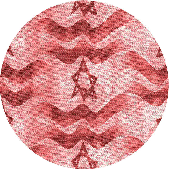 Square Machine Washable Transitional Pastel Pink Rug in a Living Room, wshpat3115rd