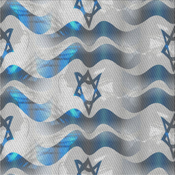 Square Patterned Blue Novelty Rug, pat3115