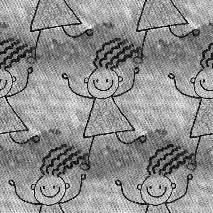 Round Patterned Cloud Gray Rug, pat3116gry