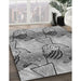 Patterned Cloud Gray Rug in Family Room, pat3116gry