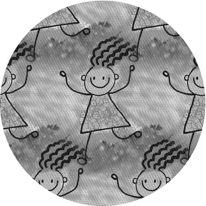 Square Machine Washable Transitional Cloud Gray Rug in a Living Room, wshpat3116gry